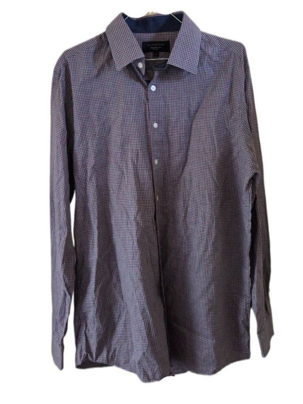 Lindbergh Men's Checker Long Sleeve Dress Shirt